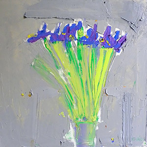 Irises on Grey