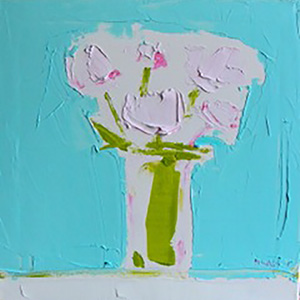 Peonies against Sky Blue