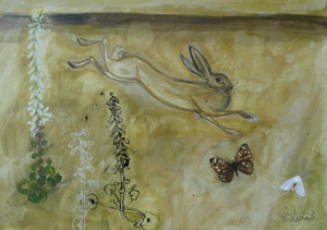 Hare and speckled wood